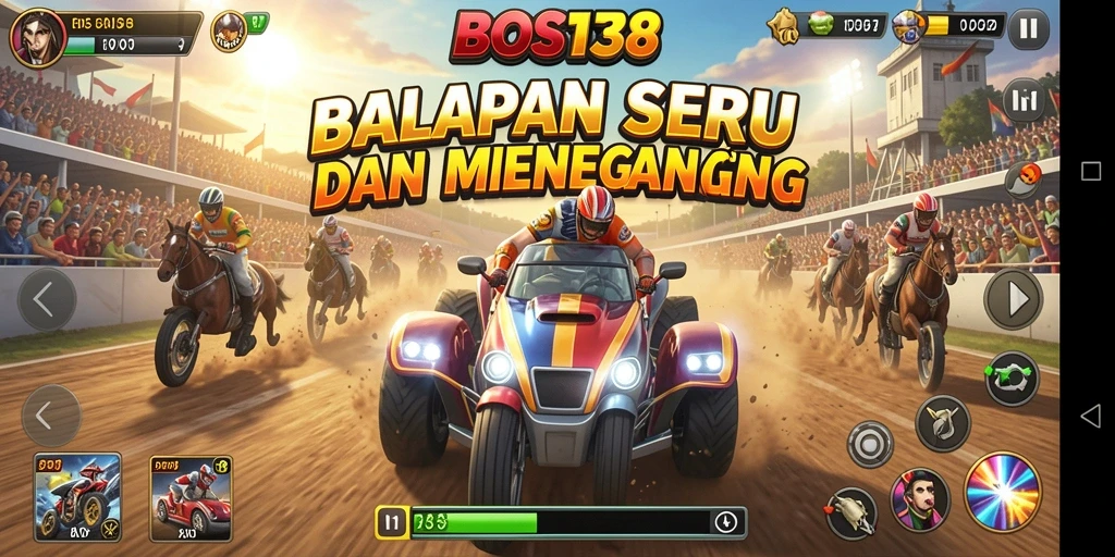 Gameplay balapan seru di BOS138 dengan grafik memukau.