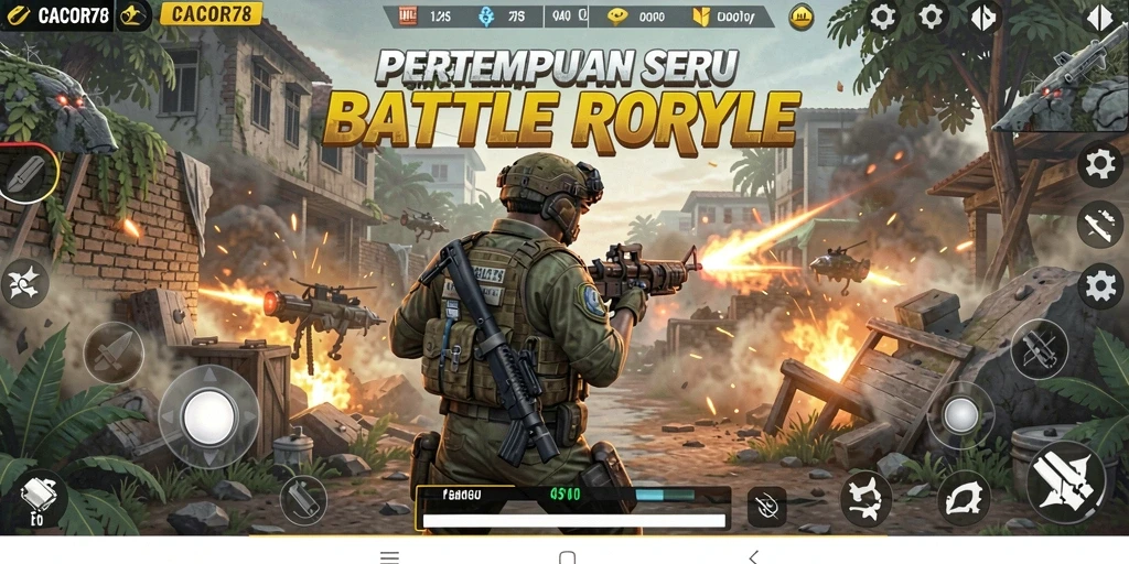 Gameplay seru CACOR78 dengan pertempuran Battle Royale yang mendebarkan.