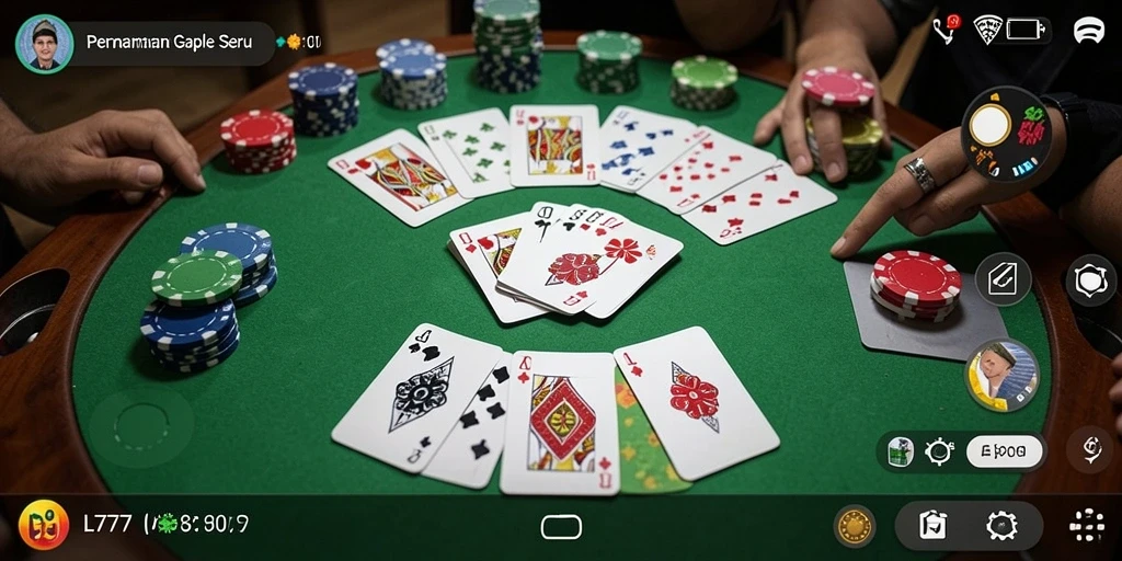 Screenshot gameplay Gaple yang menarik dan interaktif di L777.