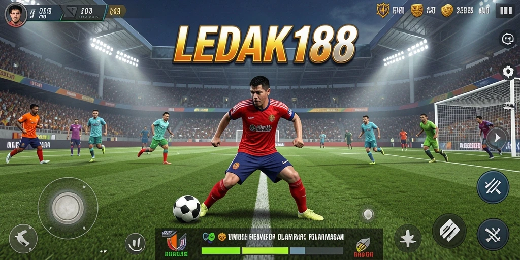 Tampilan gameplay seru dari LEDAK188 dengan aksi olahraga menarik.