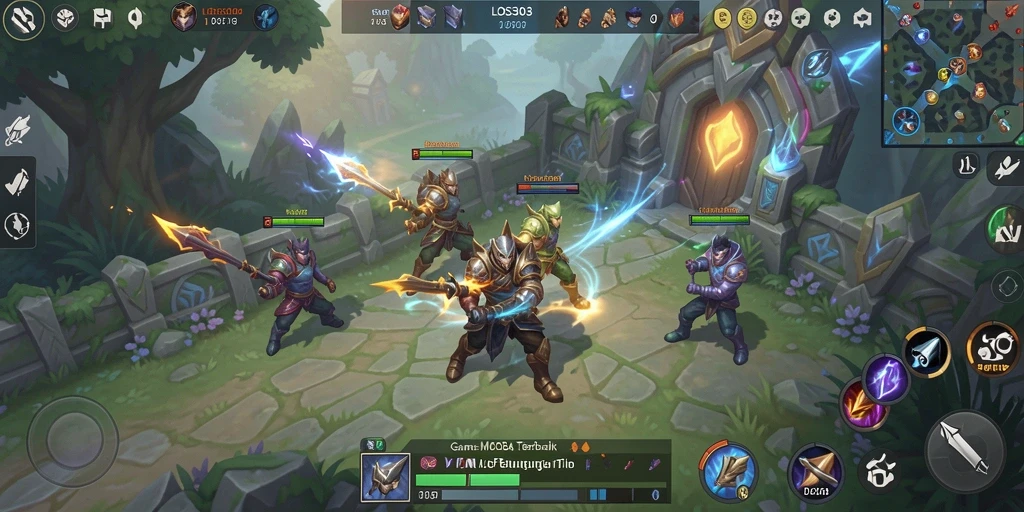 Screenshot yang menampilkan aksi seru di arena LOS303.