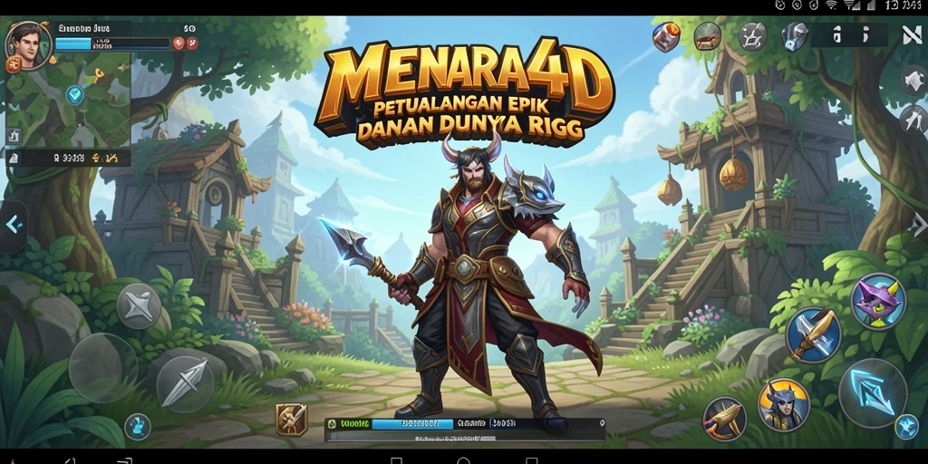 Tampilan gameplay RPG MENARA4D yang memukau dan penuh aksi.