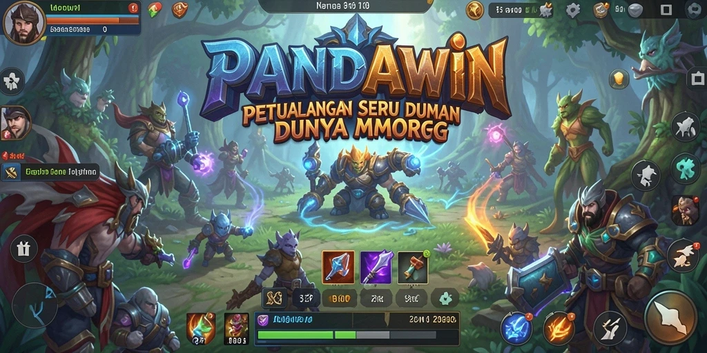 Screenshot gameplay PANDAWIN yang menunjukkan petualangan seru dalam MMORPG.