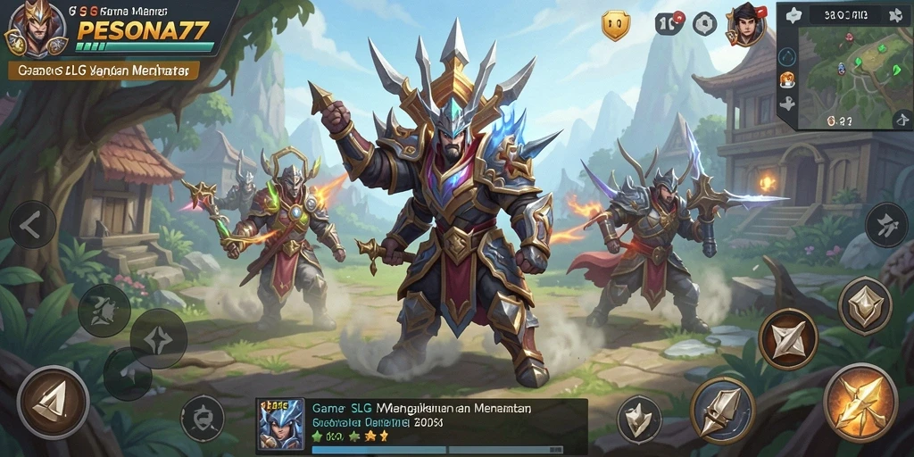 Tampilan screenshot utama PESONA77 menampilkan gameplay strategis yang seru.