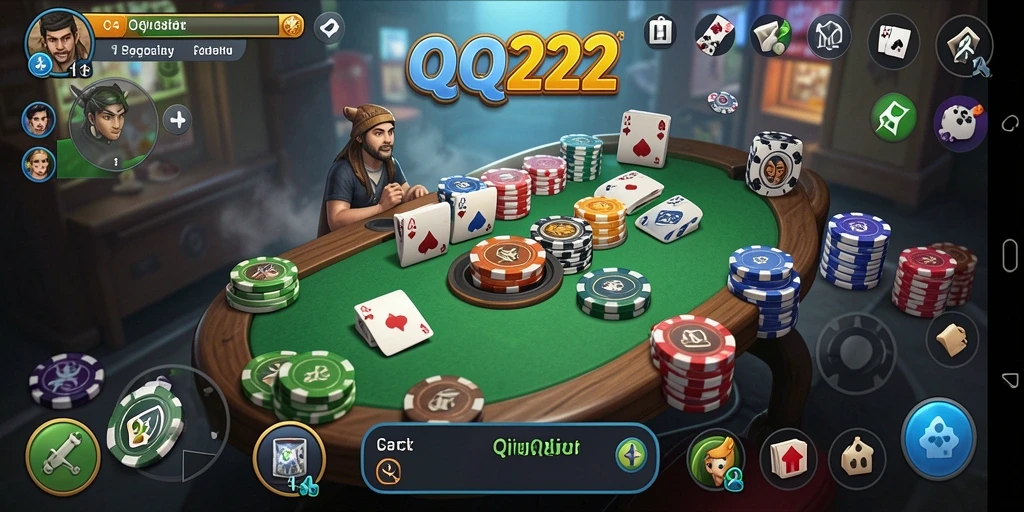 Tampilan gameplay seru dari QQ222 QiuQiu.