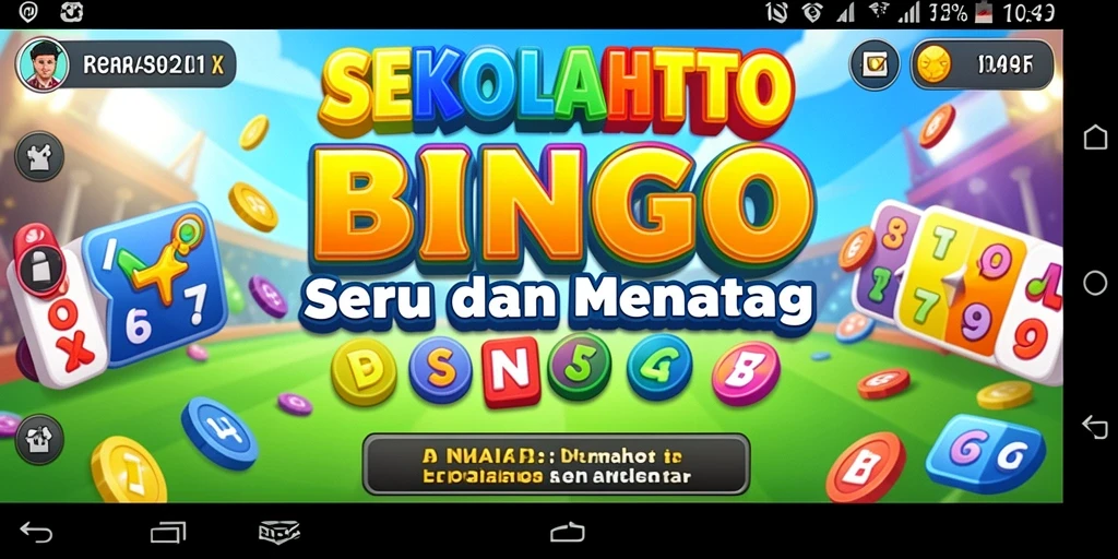 Tampilan gameplay seru di SEKOLAHTOTO yang menampilkan kartu Bingo.