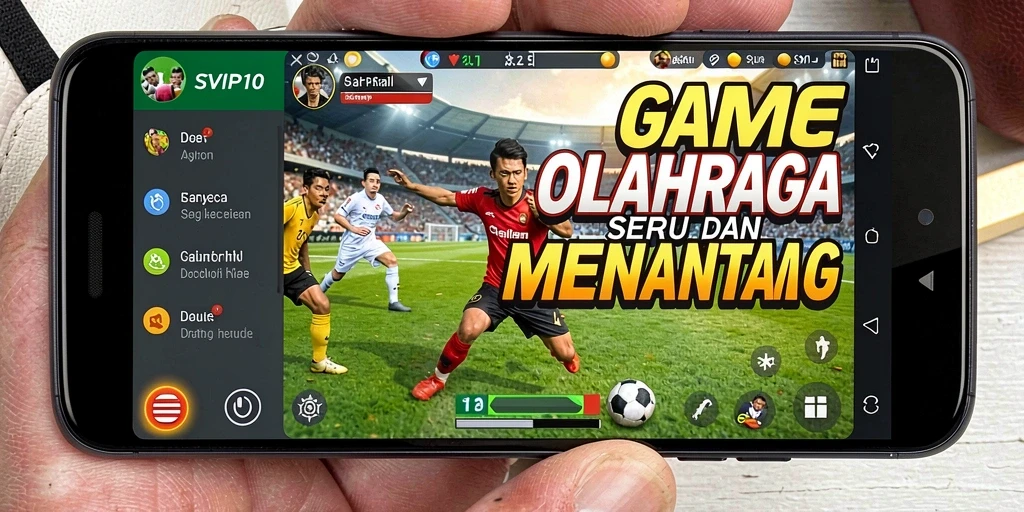 Tampilan gameplay SVIP10 menampilkan aksi olahraga yang penuh energi.