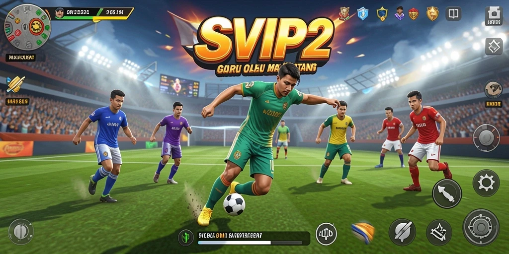 Tampilan menarik dari gameplay olahraga yang mendebarkan.
