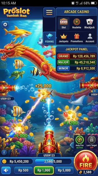 Screenshot aplikasi proslot yang menunjukkan berbagai kategori aplikasi tersedia.